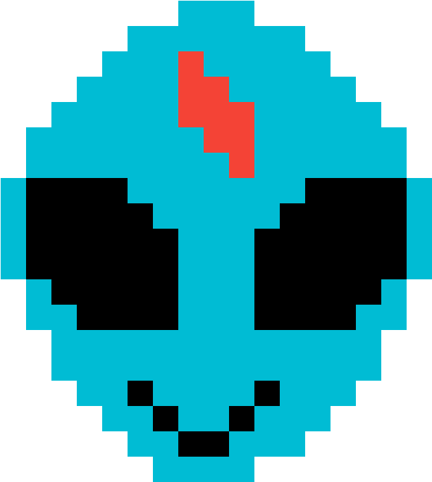 Skrillex Alien - Candy Pixel Art (1184x1184), Png Download