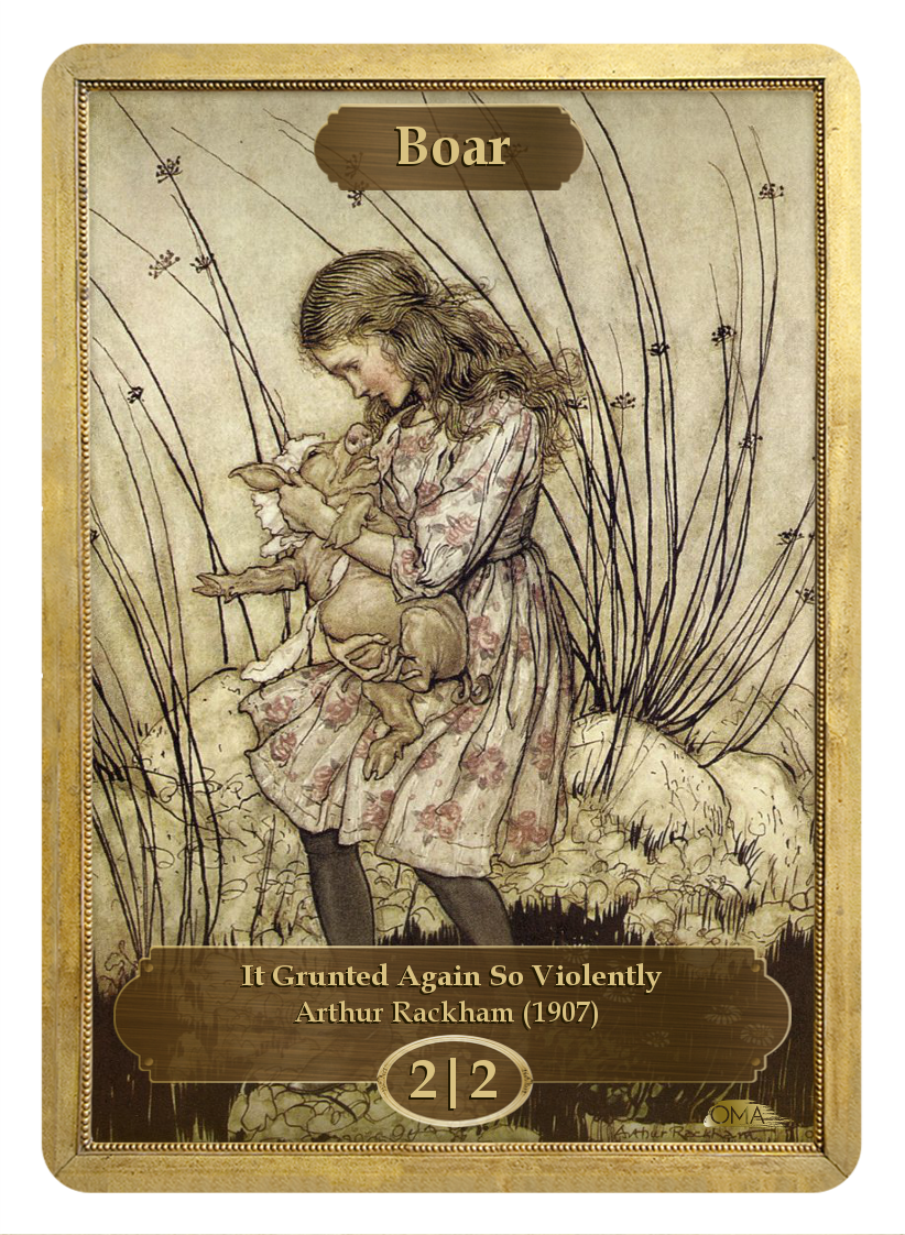 Boar Token By Arthur Rackham (822x1122), Png Download