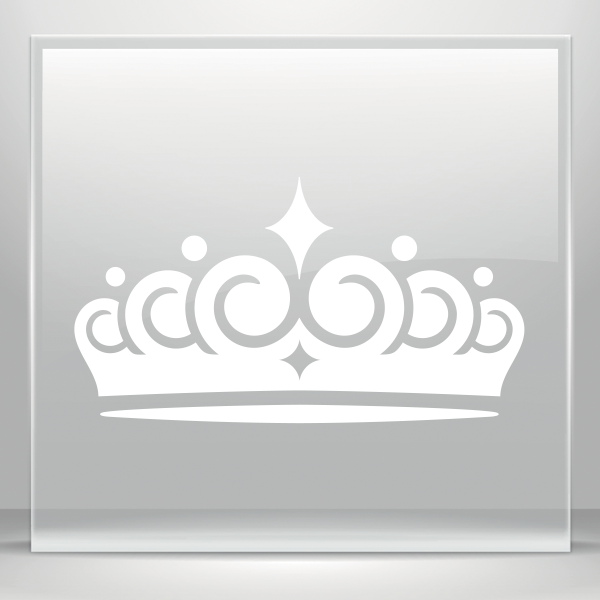 Simple Color Vinyl Royal Crown Chess Queen King Kingdom - Sticker (600x600), Png Download