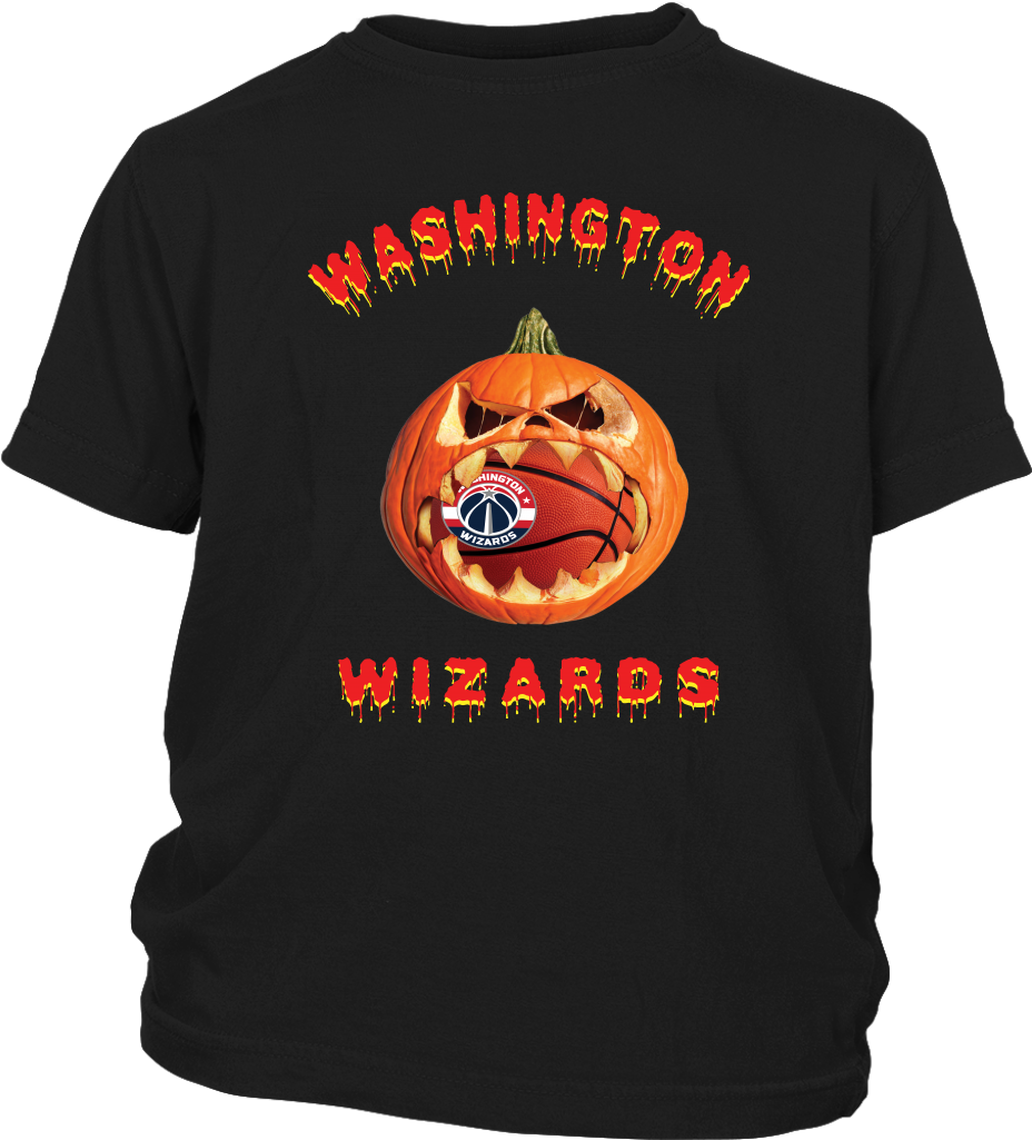 Nba Halloween Pumpkin Washington Wizards Basketball - Shirt (1024x1024), Png Download
