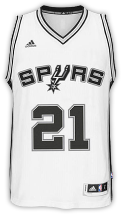 1989 - Present - San Antonio Spurs Jersey Png (300x450), Png Download