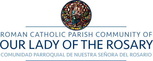 Our Lady Of The Rosary Church - Our Lady Of The Rosary Logo (608x242), Png Download