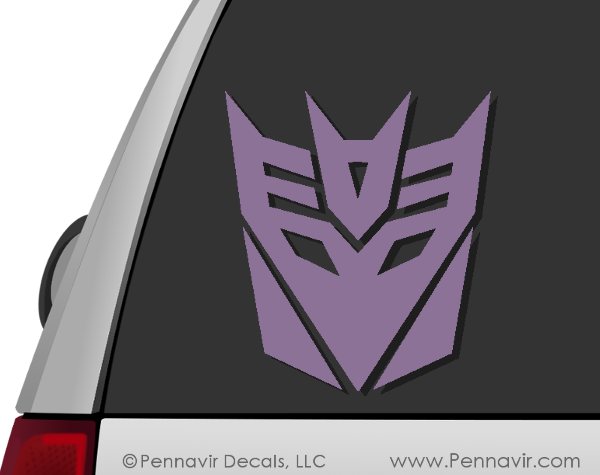 Decepticon Decal - Decepticon Logo White (600x475), Png Download