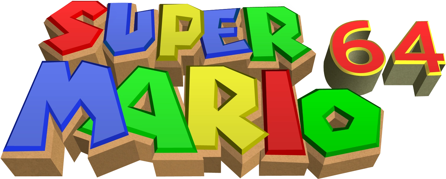 Super Mario 64 N64 Logo - Super Mario 64 Logo Png (1500x616), Png Download