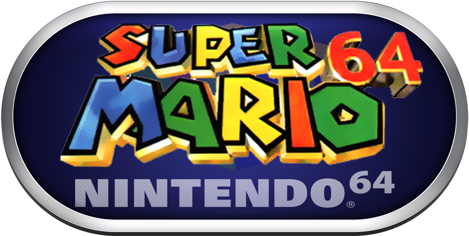 N64 Silver Ring Clear Game Logo Set - Super Mario 64 Nintendo 64 N64 (1506x756), Png Download