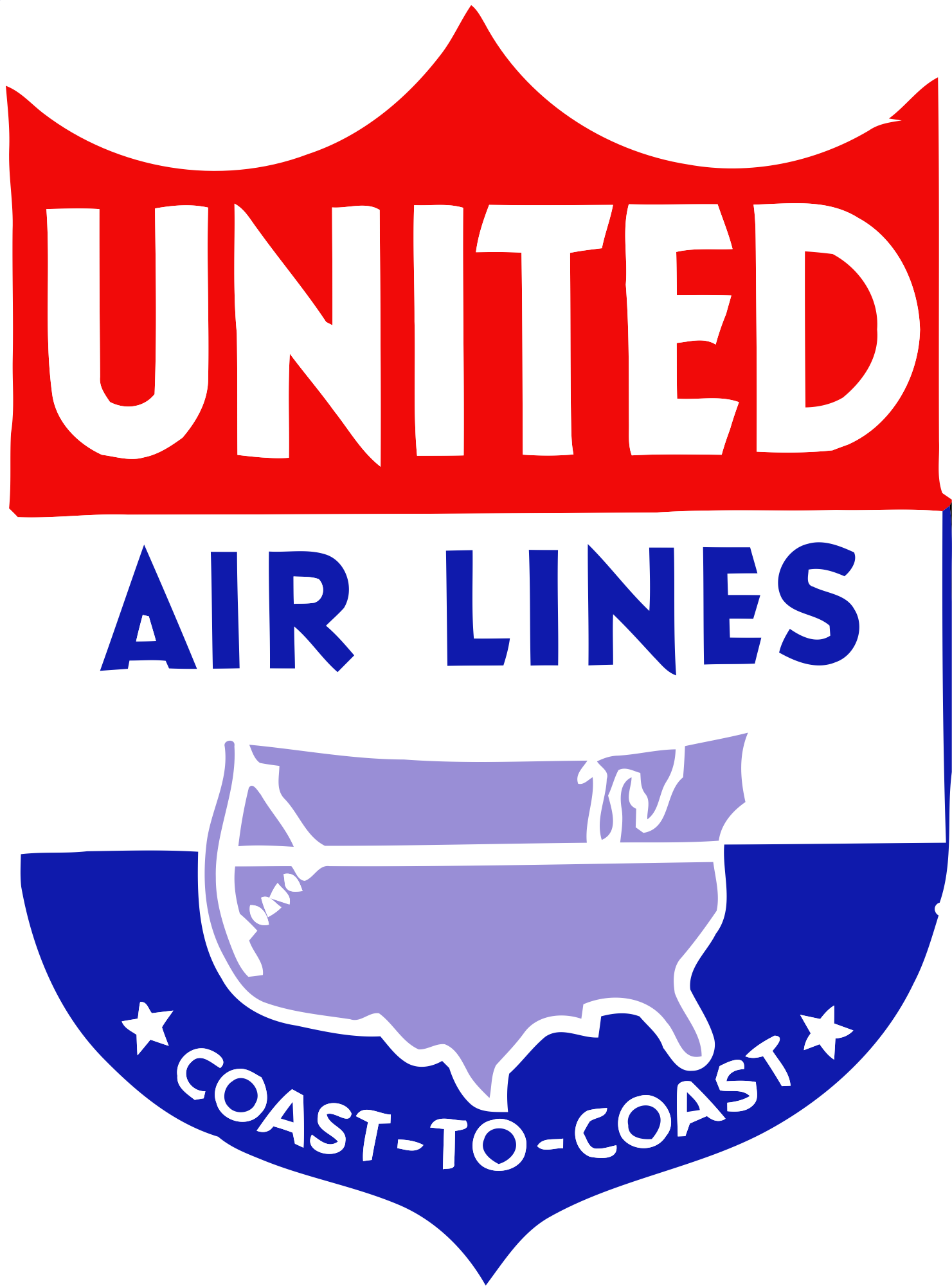 1939 - United Airlines Luggage Label (1481x2000), Png Download