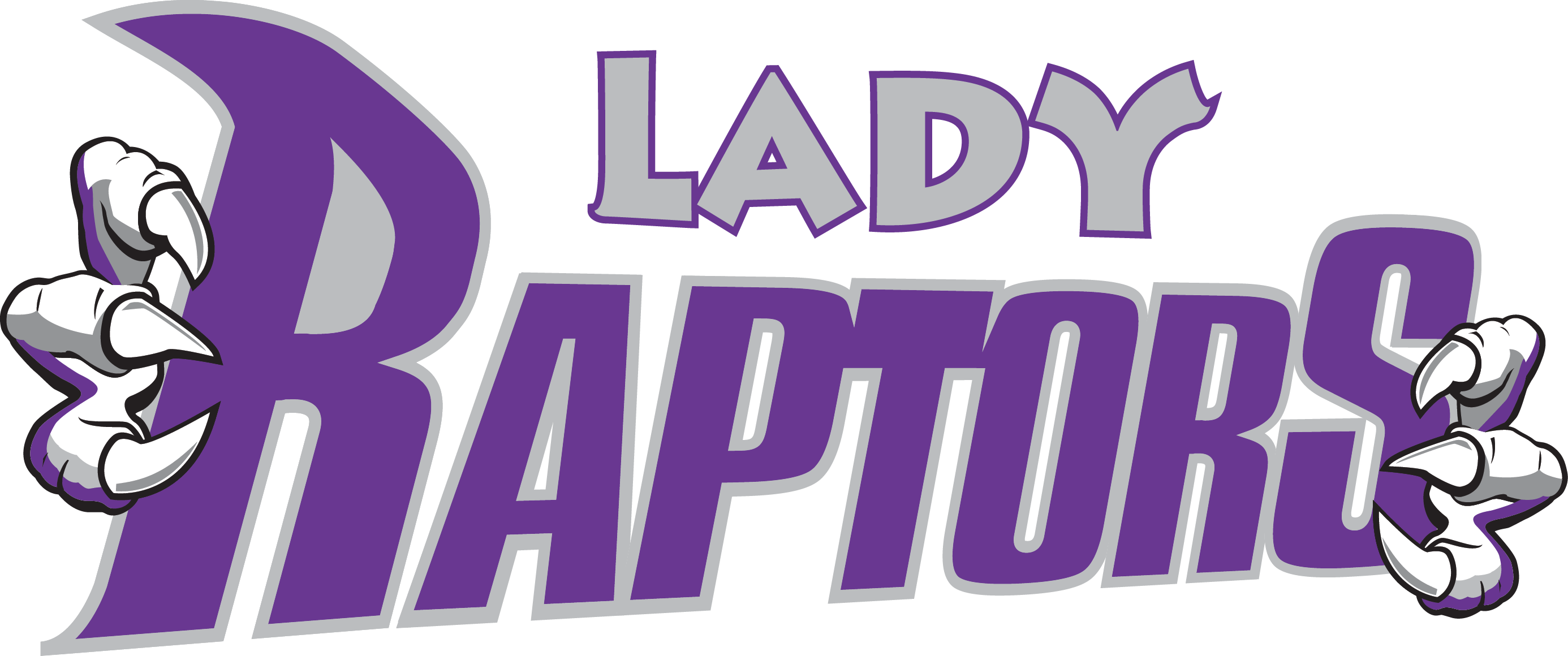 Lady Raptors Basketball Logo (2772x1160), Png Download