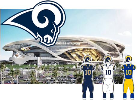 Los Angeles Rams Opponent Of The Tampa Bay Buccaneers - Loa Angeles Rams Team Ball Design Deluxe Laser Cut (463x334), Png Download