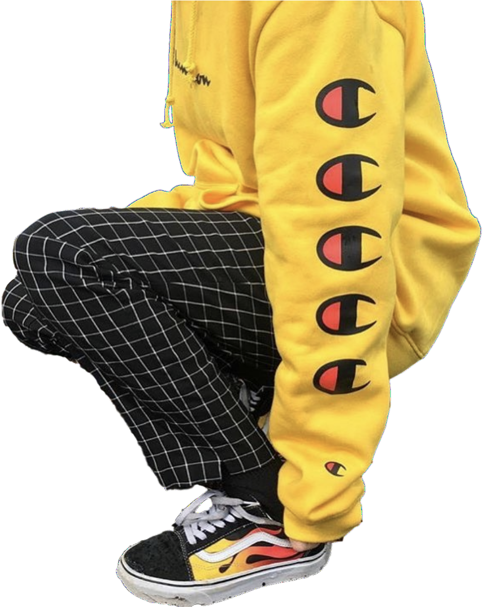 Champion Vintage Logo Sleeve Hoodie - Hoodie (953x1362), Png Download