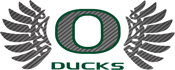 Ducks Logo Psd Official - Oregon Ducks 8" Logo Magnet (601x242), Png Download