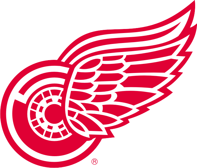 Detroit Red Wings Logo Png Clip Black And White Library - Detroit Red Wings Outline (633x539), Png Download