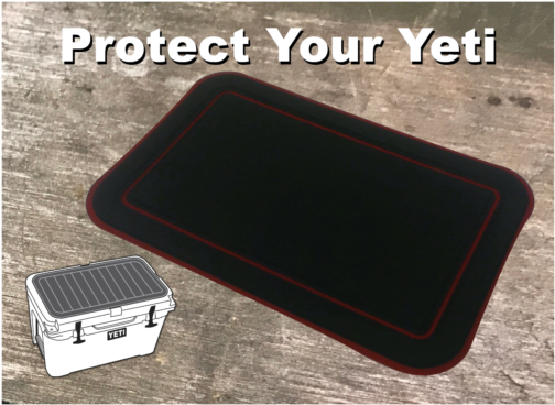Yeti Roadie 25qt Cooler Pad/ Black Over Red/ Border/ - Yeti (640x377), Png Download