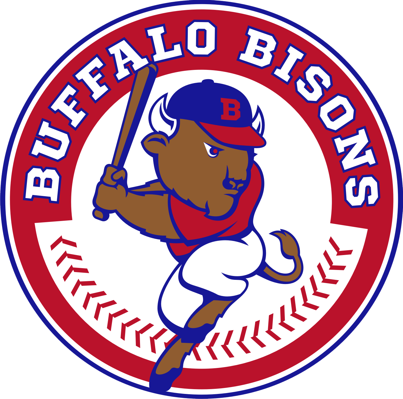 Bisons Logo - Buffalo Bisons Logo 2013 (1350x1336), Png Download