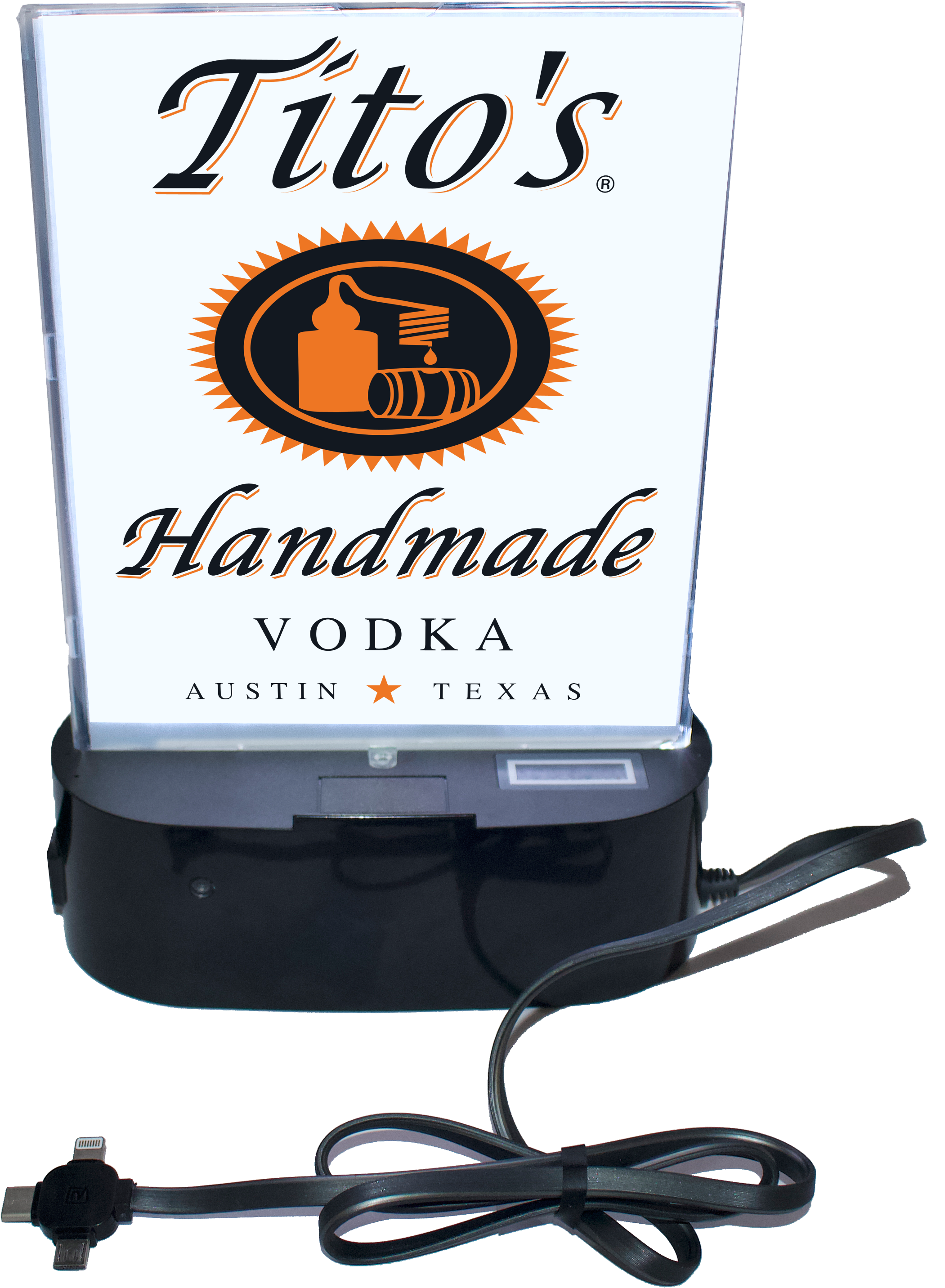 Table Charger - Tito's Vodka (2900x3276), Png Download