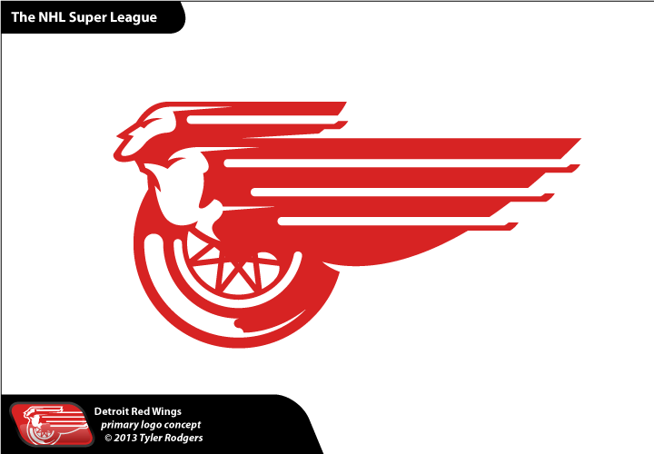 Free Detroit Red Wings Logo Png - Nhl Super League Chris Creamer's Logos (720x500), Png Download