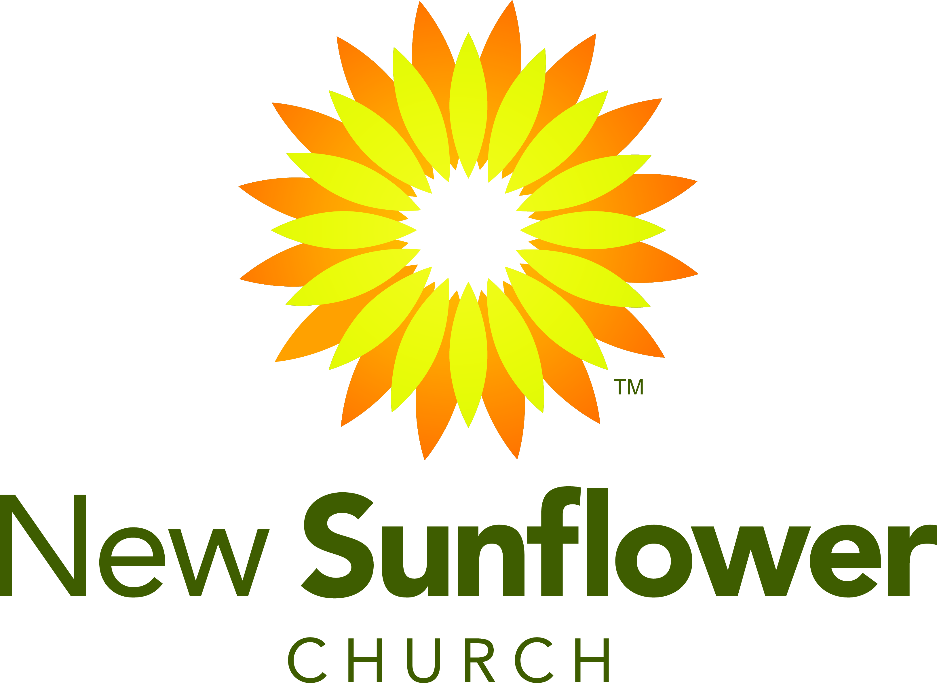 Newsunflowerchurch Logo Mind Body Spirit, Sunflowers, - Logo De Flor Azul (3255x2371), Png Download