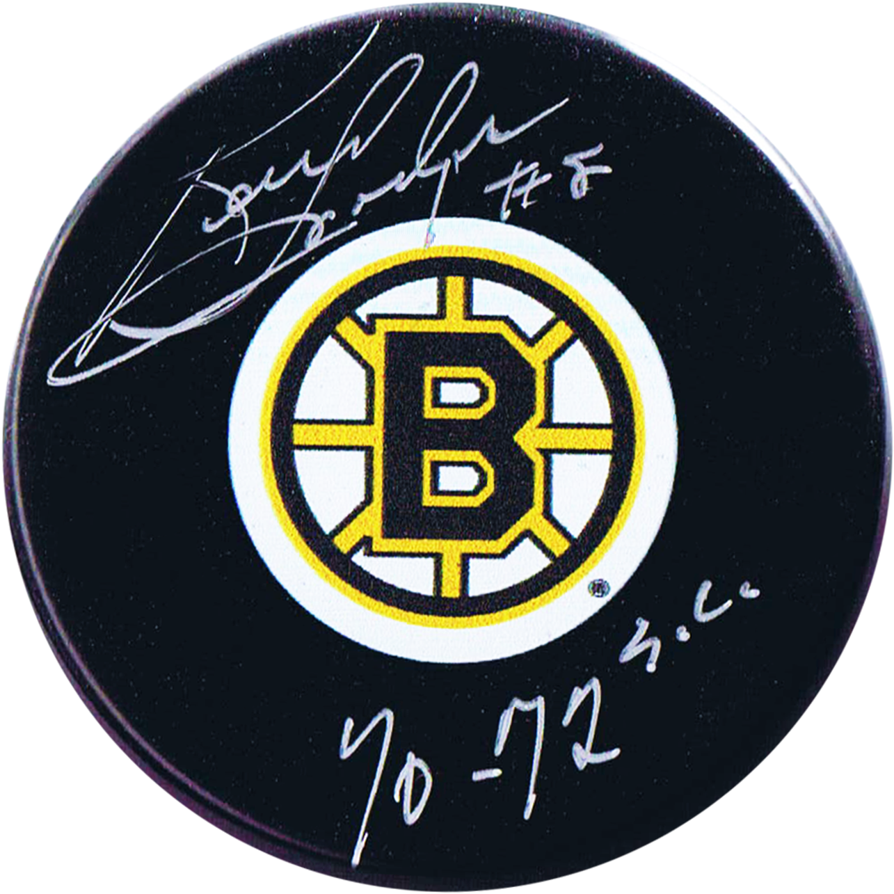 Ken Hodge Autographed Boston Bruins 70-72 Stanley Cup - Phil Esposito Signed Hockey Puck - Jsa Coa (1334x1365), Png Download