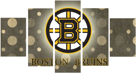 Hd Printed Boston Bruins Hockey Logo 5 Piece Canvas - Game Of Thrones 5 Piece Canvas Art (480x300), Png Download