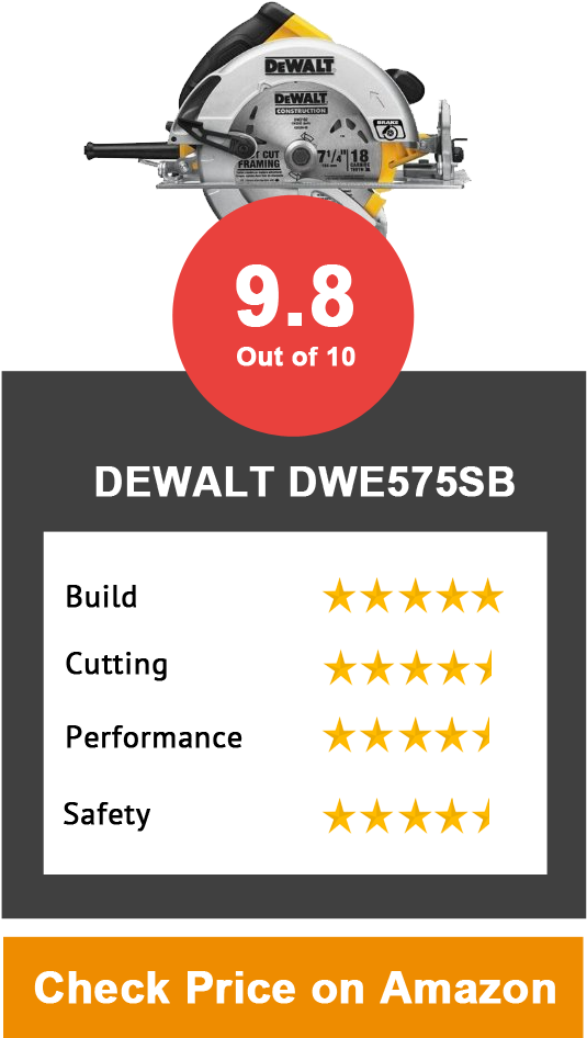 Dewalt Has A Reputation For Creating Terrific Tools, - Dewalt Dwe575 Circular Saw,7-1/4 (542x961), Png Download