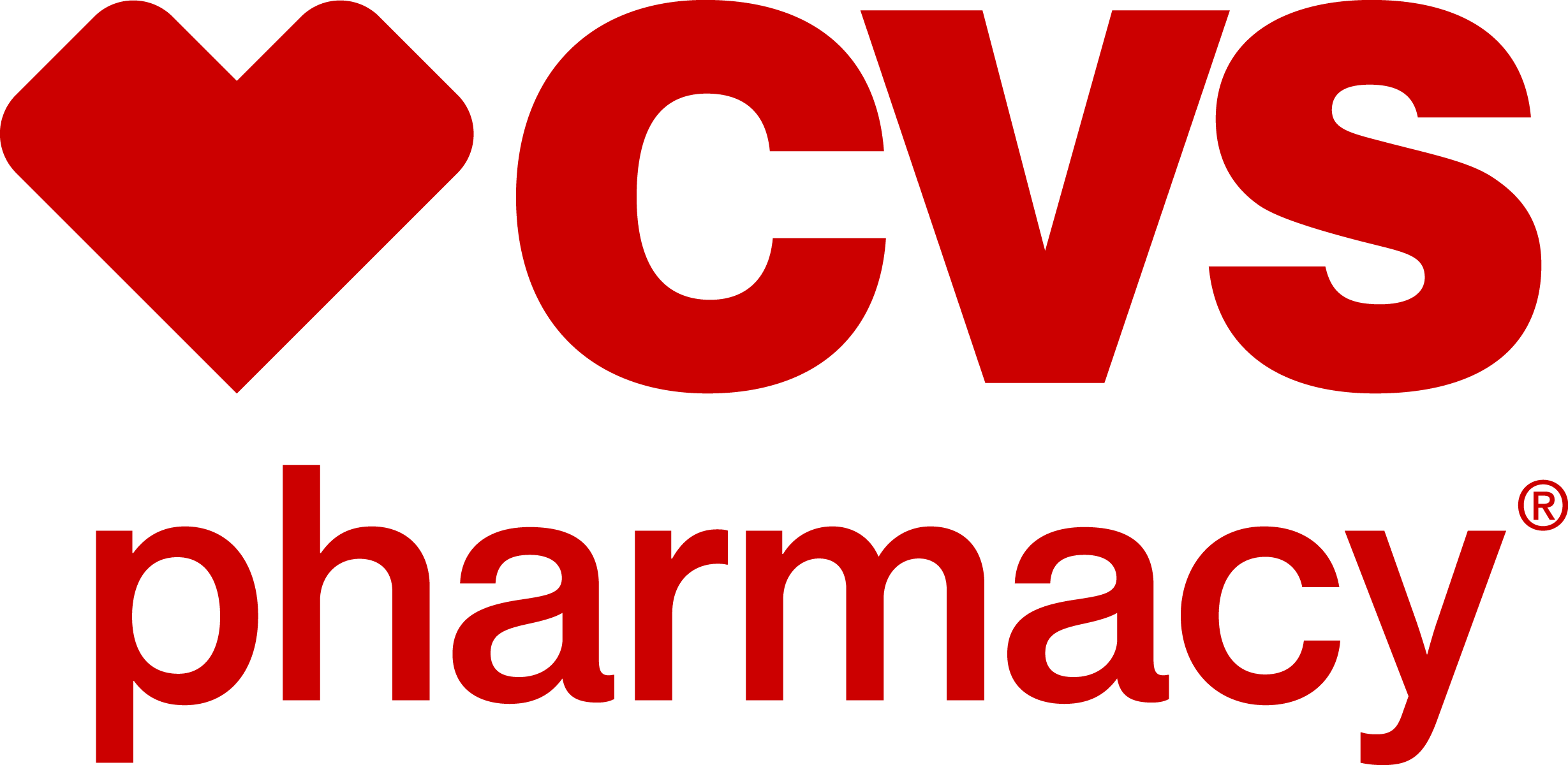 Cvs Pharmacy Logo Stacked - Cvs Pharmacy Logo (2458x1200), Png Download