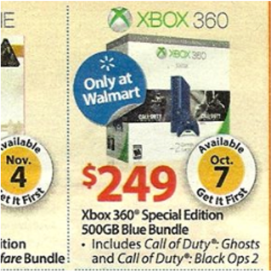 1-xbox 360 Wal Mart Bundle - Microsoft Xbox 360 500gb Special Edition Blue Bundle (1200x675), Png Download