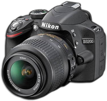 The Gallery For > Nikon Camera Logo Png - Nikon D3200 Kit With 18-55mm Vr Lens Kit (447x447), Png Download