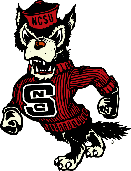 Old School Nc State Logo - Nc State Strutting Wolf Logo (418x544), Png Download