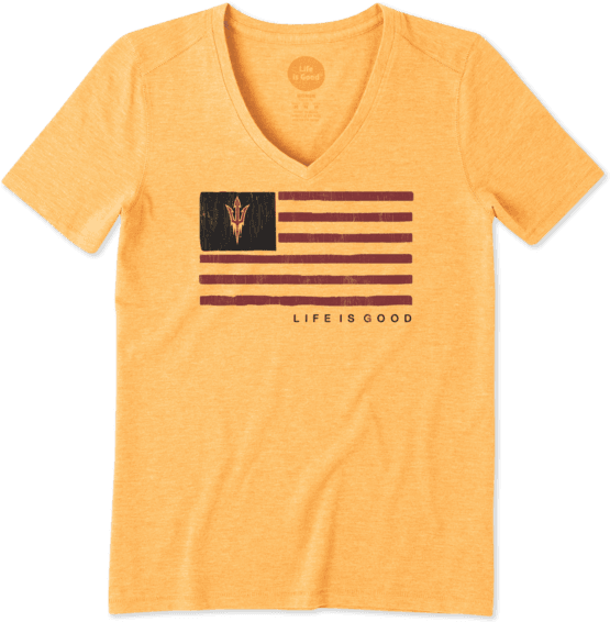 Women's Arizona State Team Flag Cool - Life Is Good (570x570), Png Download