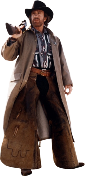 Texas Ranger Png Banner Transparent Library - Chuck Norris Full Body (292x600), Png Download