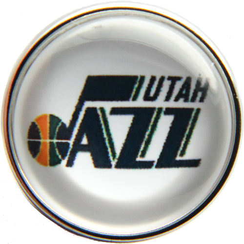 20mm Utah Jazz Nba Basketball Logo Snap Charm - Utah Jazz New Logo 2018 (500x500), Png Download