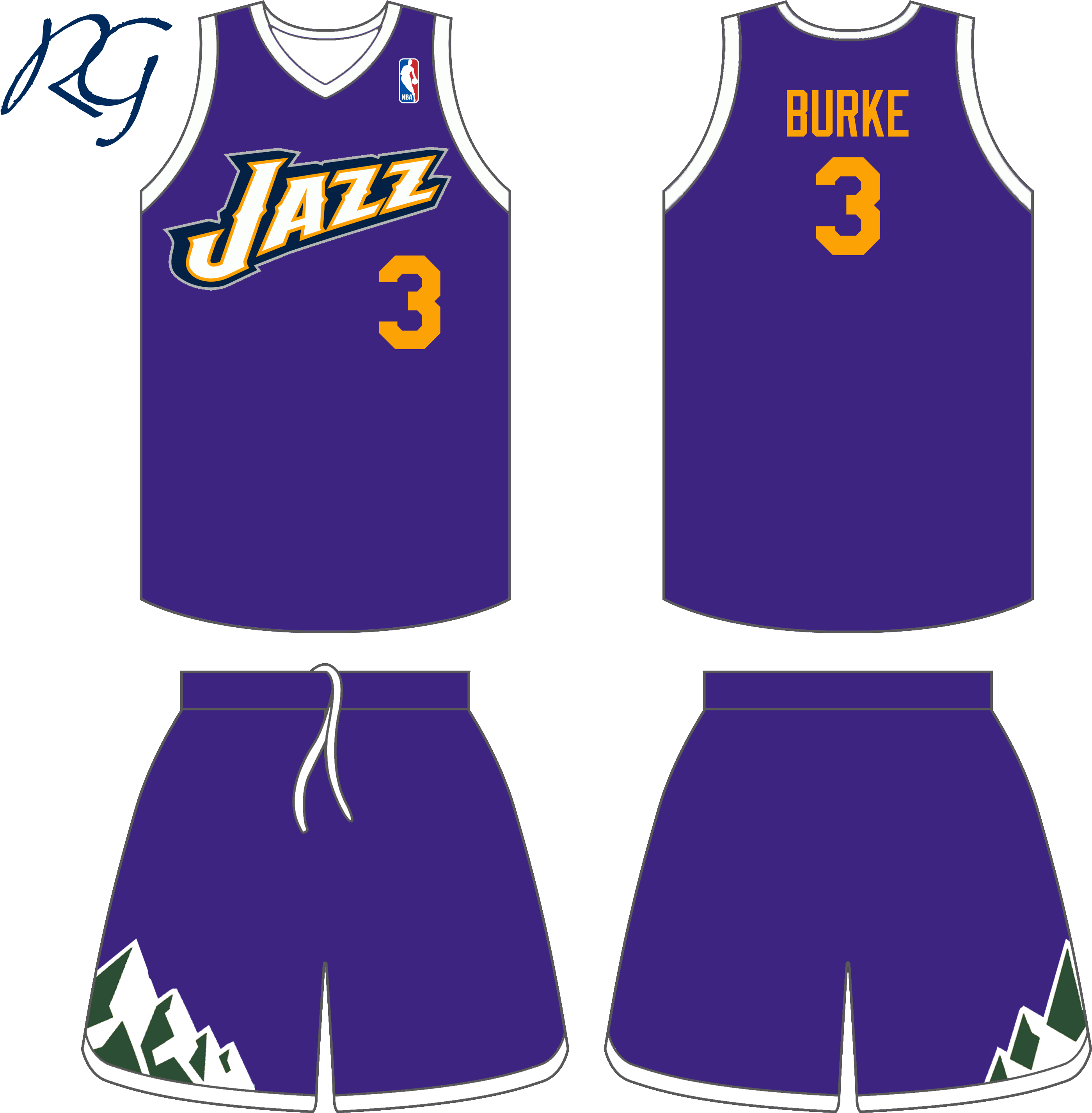 My Concept Idea For Jazz Alternate Uni's - Old Washington Wizards Jerseys (3000x3000), Png Download