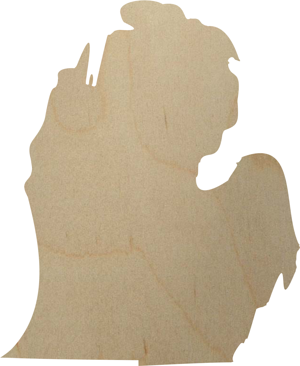 Michigan State Wood Cutout - State Of Michigan Cut Out (1124x1690), Png Download