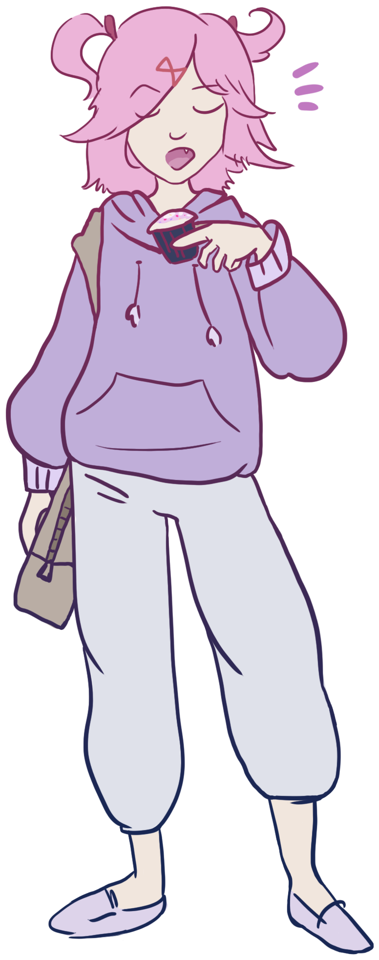 Natsuki Heads Off To College - Ddlc College (1500x2100), Png Download