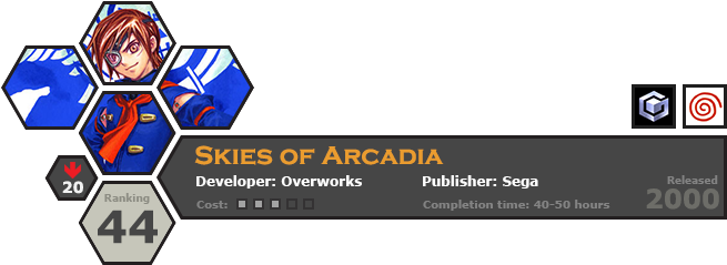 Skies Of Arcadia Focuses Around Vyse, A Young Pirate - Graphic Design (700x260), Png Download