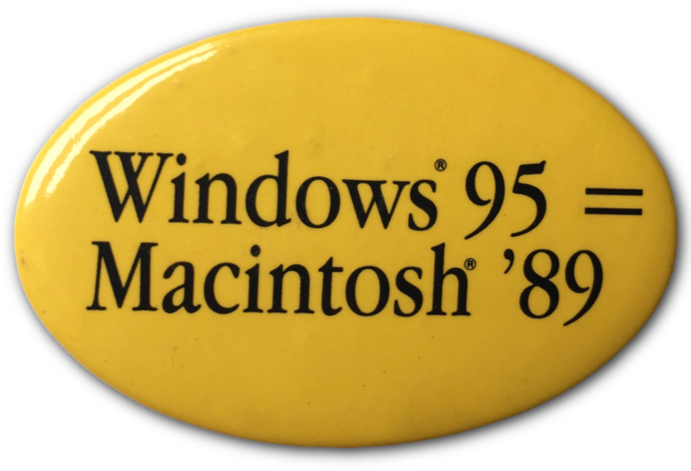 Win 95 = Mac 89 Button - Windows Xp Made Simple (690x690), Png Download