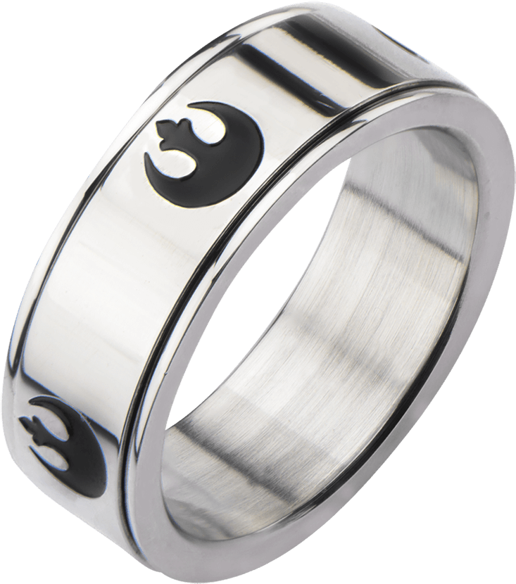 Star Wars Spinner Ring Rebel Alliance Symbol (850x850), Png Download
