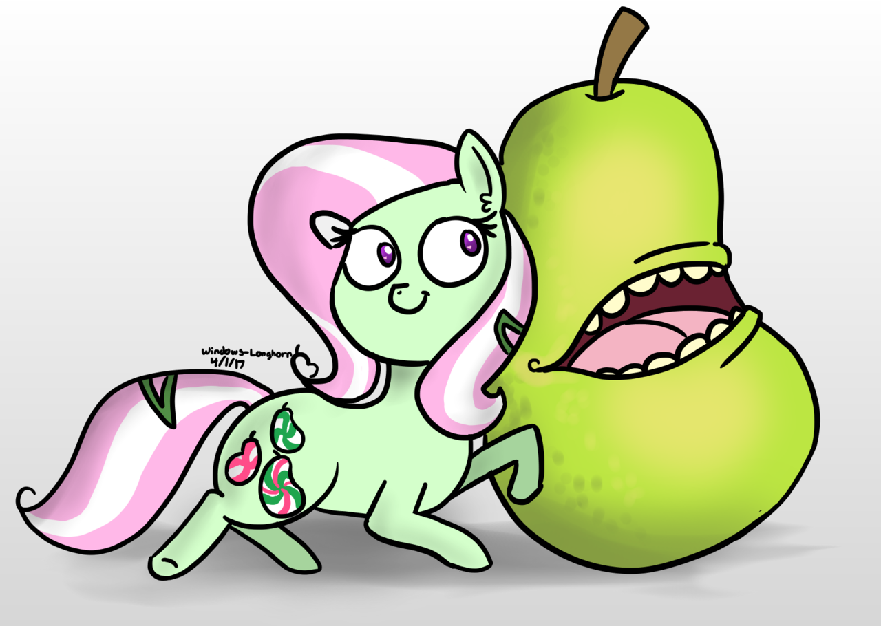 Windows 95, Biting Pear Of Salamanca, G3, Minty, Pony, - Cartoon (1280x910), Png Download