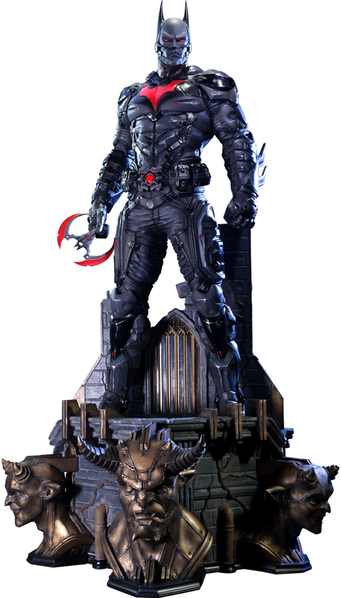 Batman Beyond Arkham Statue (480x840), Png Download