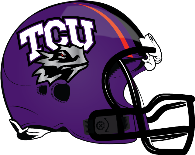 Tcu Horned Frogs Football Helmets (792x612), Png Download