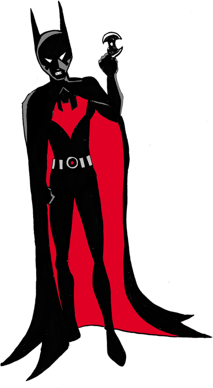 Batman Beyond With A Cape - Batman Beyond With Cape (432x778), Png Download