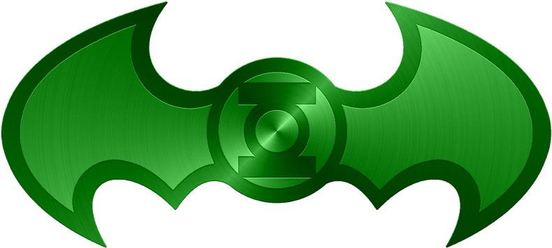 Green Lantern Batman By Image Library Download - Batman Green Lantern Symbol (800x391), Png Download