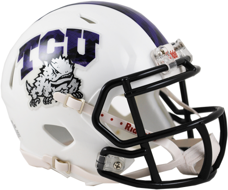 Tcu White Football Helmet (475x398), Png Download
