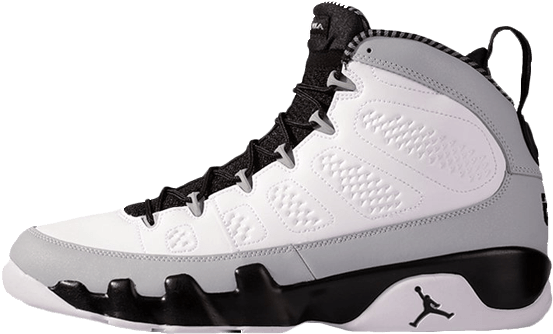 This Nike Air Jordan 9 Retro High Og Birmingham Barons - Jordan 9 Blanco Con Gris (640x387), Png Download