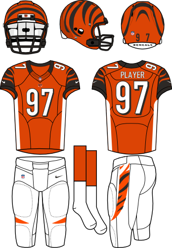 Cincinnati Bengals Uniform - New Nfl Uniforms 2010 (348x500), Png Download