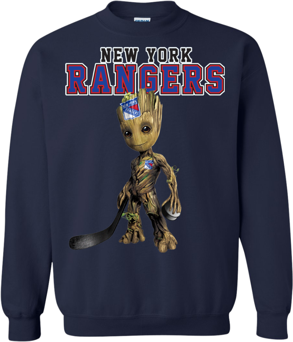 Tee Shirt New York Rangers - Guardians Of The Galaxy Vol. 2 I Am Groot Greeting (1155x1155), Png Download