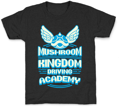 Mushroom Kingdom Driving Academy Kids T-shirt - T-shirt (484x484), Png Download