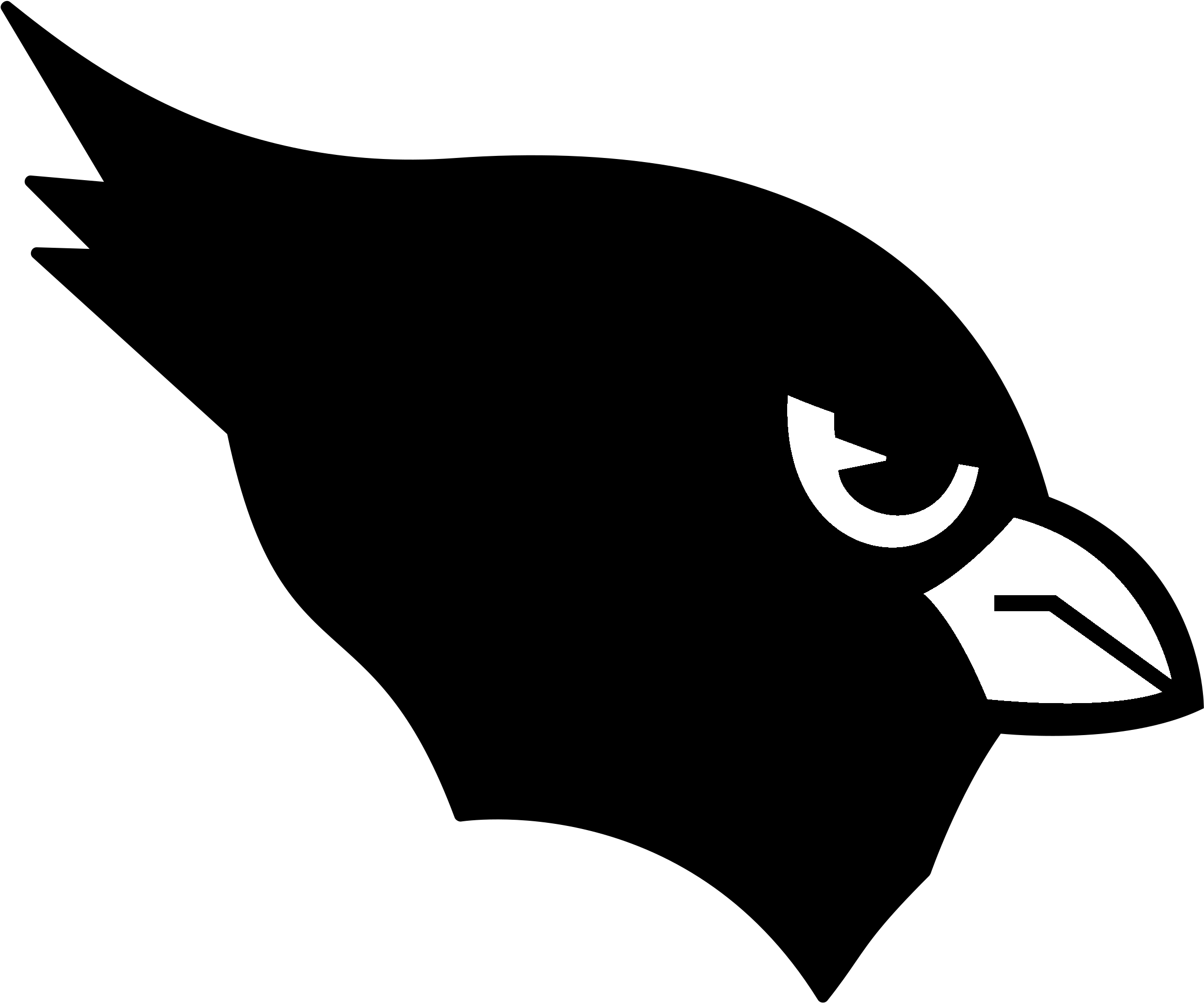 Arizona Cardinals Logo Black And Ahite - Arizona Cardinals (2400x2400), Png Download
