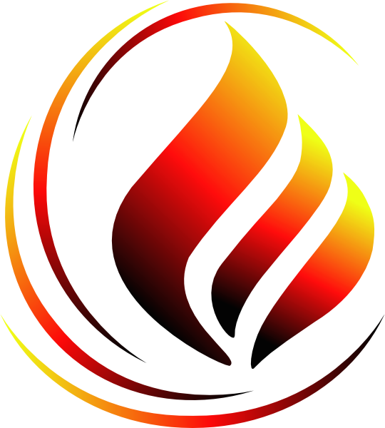 Flame Logo 3 Clip, At Clker - Logo Flame Png (528x595), Png Download