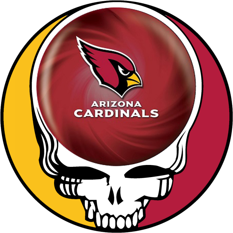 Arizona Cardinals Skull Logo Iron On Transfers - Nfl Team Logo Bowling Ball, Arizona Cardinals (750x750), Png Download
