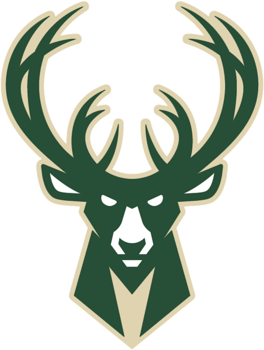 Mil - Milwaukee Bucks Deer Logo (855x1125), Png Download